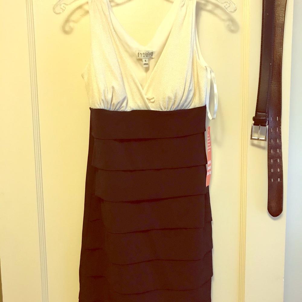 White and black dress - size 6